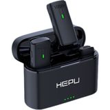 HEPU HP-K10 2.4GHz Kablosuz Mikrofon Seti – Şarj Kutulu iOS/Type-C Uyumlu