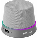 Hepu HP-MS01S Manyetik Bluetooth Hoparlör Telefon Standlı Kablosuz Hoparlör Bluetooth 5.3 Tws Stereo, 360° Ses Efekti, Rgb LED Işıklı Type-C Şarjlı Taşınabilir Hoparlör Siyah - Gri