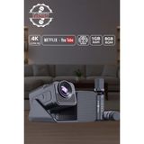 Hepu HP-SP01 Edition Projeksiyon Speaker Mikrofon 3in1 Taşınabilir Android 11 Akıllı Sinema 1gbram 8gbrom - Siyah