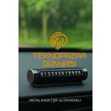 Hepu Metal Kasa Numara Çevirmeli Araç Içi Telefon Numaratör Parkmatik Araba Numaratör Siyah