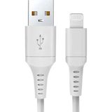 HEPU Nova Series HP-NYK005 USB-A to Lightning 3.1A Hızlı Şarj ve Veri Transfer Kablosu (1 Metre) – iPhone iPad ve Lightning Destekli Apple Cihazları ile Uyumlu Beyaz