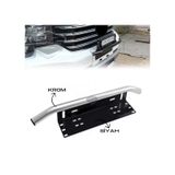 Her Araca Uyumlu Plaka Altlığı Ve Koruma Demiri Sis Ayağı Suv 4x4 Off Road Led Montaj Braketi Plakalık Led Bağlantı Ayağı Krom 00 Şüscaroto Aksesuar renk-seciniz-krom