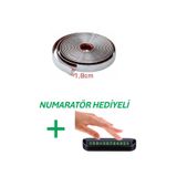 Her Araca Uyumlu Yapışkanlı Nikelaj Şerit Bant Çıta 18mm 5 Metre Krom + Numaratör Hediyeli