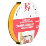 Her Bant Çift Taraflı Köpük Bant 15Mmx5mt - 3 Adet