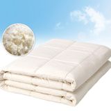 Her Mevsim için %100 Saf Yün Dolgulu Yorgan, %100 Organik Pamuk Kuş Tüyü Alternatif Yorganla Kaplanmıştır, Yorgan Ekleme, Sıcak, Yumuşak ve Hipoalerjenik, Doğal Beyaz, Yün İşareti Sertifikalı,