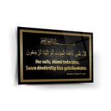 Her Nefis Ölümü Tadacaktır Ayeti Hat Sanatı Cam Tablo – ISL240