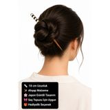 HER ŞEY NOTA www.herseynota.com El Yapımı Ahşap Japon Esintili Kadın Saç Çubuğu – Şık Topuz Tokası & Saç