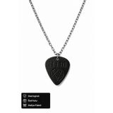 HER ŞEY NOTA www.herseynota.com HIM Heartagram Plektrum Kolye – Rock Tarzı Siyah Gitar Penası Tasarımlı