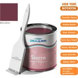 Her Şeyi Boyayabilen Demarin Sierra Tek Bileşen Fayans, Tezgah, Seramik, Mobilya, Zemin Boyası - 1 Kg - Mürdüm