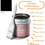 Her Şeyi Boyayabilen Demarin Sierra Tek Bileşen Fayans, Tezgah, Seramik, Mobilya, Zemin Boyası - 1 Kg - Siyah