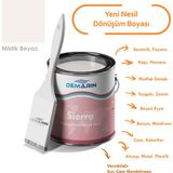 Her Şeyi Boyayan Boya Demarin Sierra Tek Bileşen Fayans, Tezgah, Seramik, Mobilya, Zemin Boyası - 1 Kg - Mistik Beyaz
