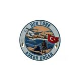 "Her Türk Asker Doğar." Asker Patch Arma 9.5 Cm 3D, 2025 Yeni Model Tip Cırtlı, 1.Sınıf Kalite