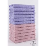 HERA 12’li 6 ADET MOR-6 ADET GÜLKURUSU 30X50 CM PAMUKLU MUTFAK HAVLUSU