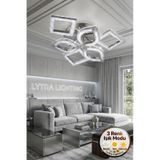 Hera Model 6'lı Gümüş 3 Renk Modu Ledli Tavana Sıfır Modern Salon Mutfak Çocuk Yatak Odası Led Avize
