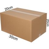 HerAmbalaj 10 Adet 30x20x20 cm Karton Çift Oluklu Küçük Taşıma Kolisi