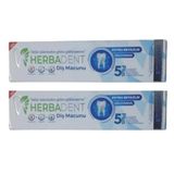 Herbadent Bitki Özlü Flörürsüz Diş Macunu 50 ml X 2 Adet Aloe Vera ve Calendula İçerikli, Beyazlatıcı,