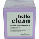 Herbaderm Hello Clean Yüz Dudak ve Göz İçin Yağ Bazlı Hyaluronik 3D 100 ml Temizleyici Balm