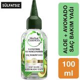 Herbal Essences Sülfatsız Aloe ve Avokado Yağı Kuru Saç ve Deri İçin 100 ml Nemlendirici Yağ