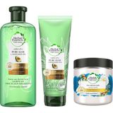 Herbal Essences Sülfatsız Şampuan Aloe Gücü + Avakado 380 ml + Herbal Essences Sülfatsız Aloe ve Avakado Saç Bakım Kremi 275 ml + Herbal Essences Onarıcı Saç Maskesi Fas Argan Yağı 250 ml