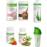 Herbalife 1 Ahududu ve Beyaz Çikolota + 1 Fındık + 1 Aloe + 1 Limon 50GR Çay + 1 Thermo + 1 Shaker
