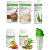 Herbalife 1 Ahududu ve Beyaz Çikolota + 1 Vanilya + 1 Aloe + 1 Limon 50GR Çay + 1 Thermo + 1 Shaker