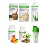 Herbalife 1 Çikolata + 1 Vanilya + 1 Aloe + 1 Şeftali 50gr Çay + 1 Thermo + 1 Shaker - Karışık Set, kajfdkaldad