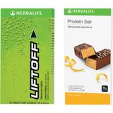Herbalife 1 Er Paket Limon Aromalı Protein Bar ve Liftoff® Efervesan Içecek