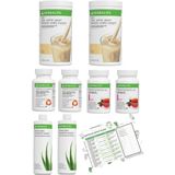 Herbalife 2'li Eko Set 2 Vanilya Shake 2 Ahududu Çay 2 Thermo 2 Aloe Vera Diyet Listesi Hediye - 1
