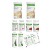 Herbalife 2'li Eko Set 2 Vanilya Shake + 2 Klasik Çay + 2 Thermo + 2 Aloe Vera + Diyet Listesi Hediye PrsmetBhml10