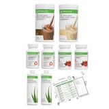 Herbalife 2'li Eko Set Çikolata+vanilya Shake + 2 Ahududu Çay + 2 Thermo + 2 Aloe Vera Diyet Listesi PrsmetBhml13