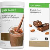 Herbalife Formül 1 Shake Çikolata 550GR + 14 Lü Protein Bar Vanilya Bademli