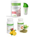 Herbalife Set Ahududu Beyaz Çikolata Shake 50 gr Limon Aromalı Çay Thermo Complete ve Shaker, herbalclup1298