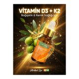 HerbalLive D3 + K2 Içeren Takviye Edici Vitamin 20 Ml Damlalıklı Cam Şişe
