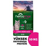 HerbaMax Kilo Dengeleyici Özellikte- Kısırlaştırılmış Somonlu Kedi Maması 10kg