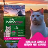 HerbaMax Premium Somonlu Kedi Maması – Kısırlaştırılmış Kediler İçin, 10 Kg
