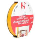 Herbant Her Bant Çift Taraflı Köpük Bant 15Mmx5Mt - 3 adet