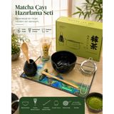 Herbarius 6 Parça Siyah Renk Matcha Çayı Hazırlama Seti - Geleneksel Japon Matcha Seti