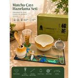 Herbarius 6 Parça Turuncu Beyaz Renk Matcha Çayı Hazırlama Seti - Geleneksel Japon Matcha Seti