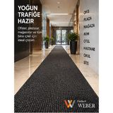Herbert Weber Matte Kapı Önü Rulo Paspas 100 cm Eninde Nem Alıcı Paspas Yolluk - Antrasit - 200 x 300 cm