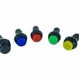 Herbirivar IC186 Yaylı 38x16 mm Yuvarlak Siyah Push Buton