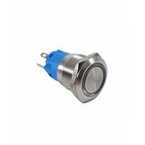 Herbirivar Yaylı 19 mm 24V Mavi Ledli Metal Buton
