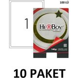 Herboy 10 Paket HB-1001 199.6 x 289.1 mm Lazer Etiket 100LÜ
