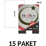 Herboy 15 Paket HB-1000 210 x 297 mm Lazer Etiket ( A4 Etiket ) 100LÜ