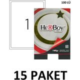 Herboy 15 Paket HB-1001 199.6 x 289.1 mm Lazer Etiket 100LÜ