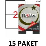 Herboy 15 Paket HB-1102 210 x 148,5 mm Lazer Etiket 100LÜ