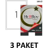 Herboy 3 Paket HB-1001 199.6 x 289.1 mm Lazer Etiket 100LÜ