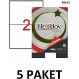 Herboy 5 Paket HB-1102 210 x 148,5 mm Lazer Etiket 100LÜ