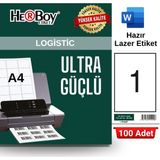 Herboy HB-1000 210 x 297 mm A4 Laser Etiket (100 Adet) - Baskısız