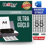 HERBOY HB-1055 37 x 24 mm A4 Baskılı Laser Etiket (500 Adet)