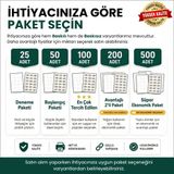 HERBOY HB-1078 210 x 78,63 mm A4 Baskılı Laser Etiket (50 Adet)